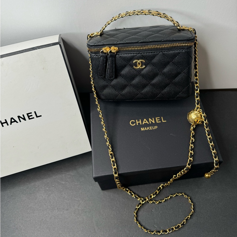 Chanel Black Mini Bag with Gold Chain